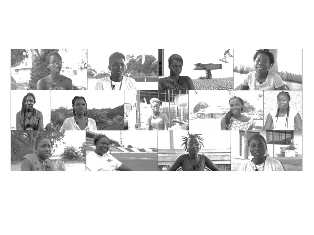 Serie de retratos en blanco y negro de mujeres de Guinea-Bissau